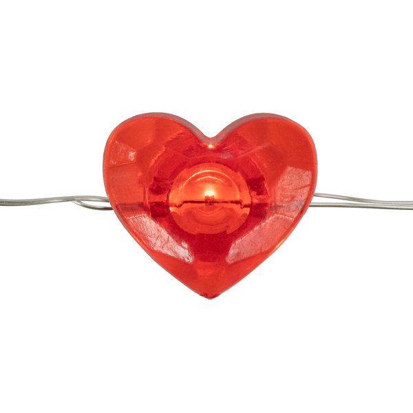 Northlight 20Count Red Valentine's Day Heart LED Fairy Lights 6.25ft